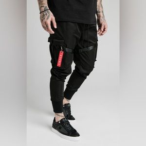 NWT, SikSilk, Combat Tech Cargo Pant - Black | Size: XXL.